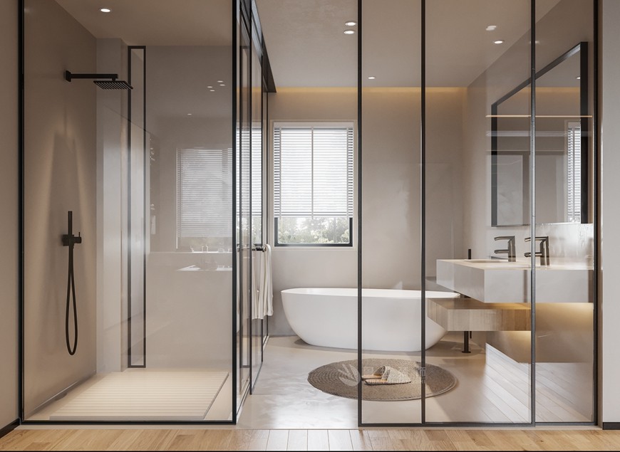 藍光公(gōng)園華府頂躍275平米現代極簡風格浴室 藍光公(gōng)園華府頂躍275平米現代極簡風格浴室