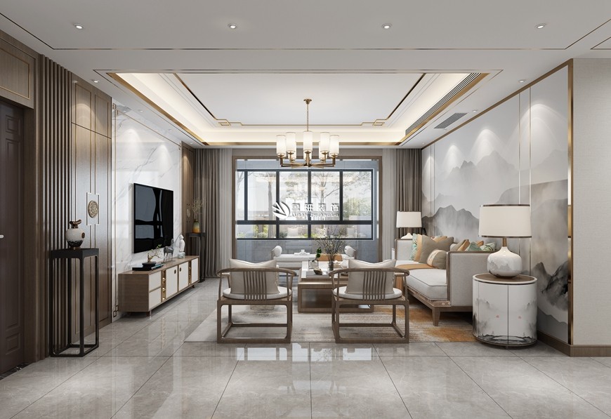 魯班裝(zhuāng)飾|一城江山(shān)400平米新(xīn)中(zhōng)式,跟随内心,活出精(jīng)緻與品味客廳效果圖設計 魯班裝(zhuāng)飾|一城江山(shān)400平米新(xīn)中(zhōng)式,跟随内心,活出精(jīng)緻與品味客廳效果圖設計
